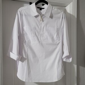 Zac & Rachel White Casual Button Down Shirt
